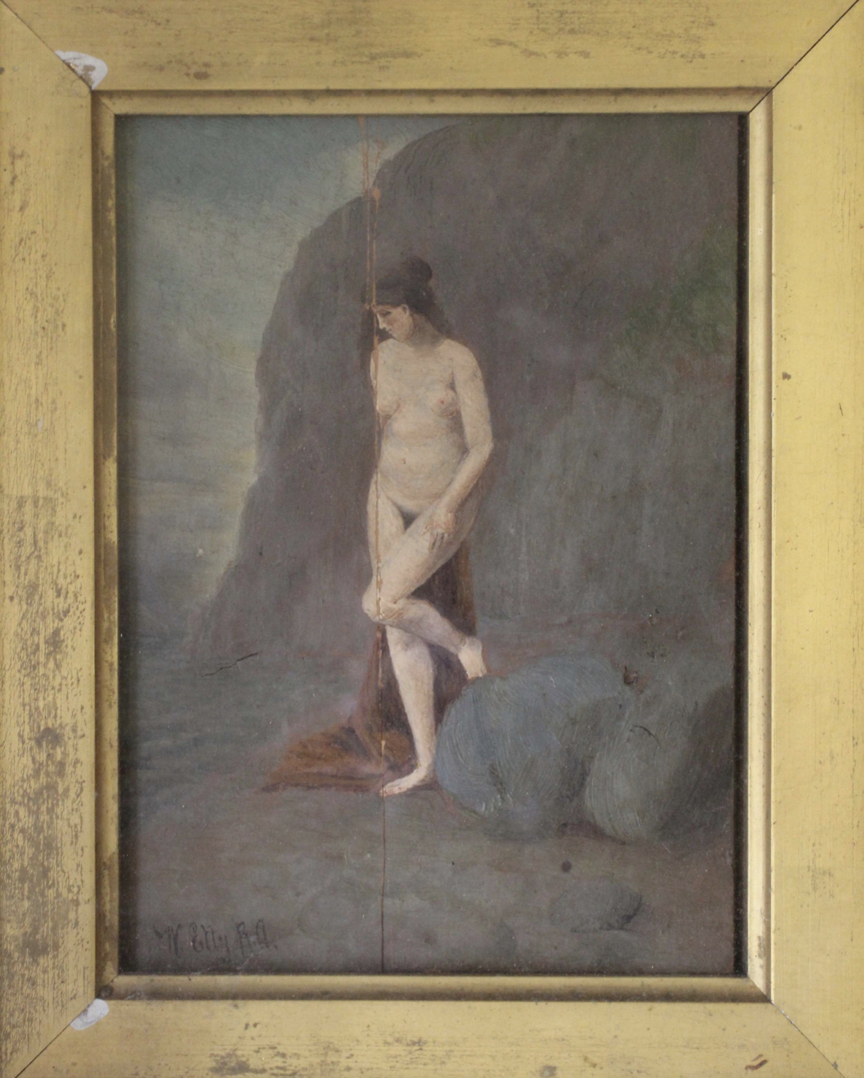 After William Etty Nude Study of a Woman Oil on panel Together with another, - Image 2 of 2