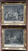 Pair of C18th engravings in original frames