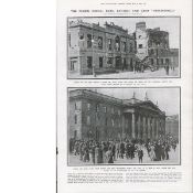 Original Antique The Easter Rising 1916 Print Dublin Destroyed