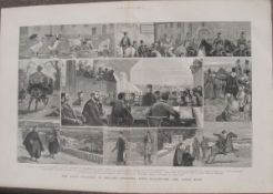 Land Agitation in Ireland Ballinrobe and Lough Mask"" Original Antique 1880 Print