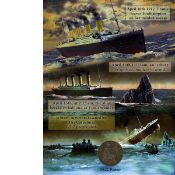 The Voyage & Sinking Of The Titanic Designed 1912 Original Penny Metal Plaque