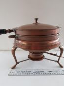 Vintage Brass and Copper Food Warmer ( Chafing Pan )