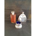 Early 1900's Silver Ink Pot and 2 Flasks