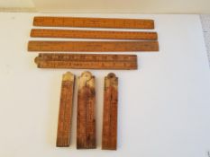 Collection of vintage Rulers