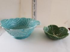 Large Sylvac Cabbage Leaf Bowl with another