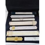 A Collection of Vintage Slide Rules