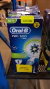 (R11) 4 X Oral B Pro 600 3D Action Electric Toothbrush