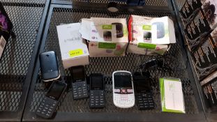 (R11) Mobile Phone Lot. 9 Items. To Include 3 X LG-C300 (1 X No Box), 1 X STK M Phone Plus, 1 X D