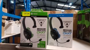 (R11I) Gaming. 7 Items. 5 X Turtle Beach Xbox One Ear Force Recon Chat Wired. & 2 X PS4 Turtle Be