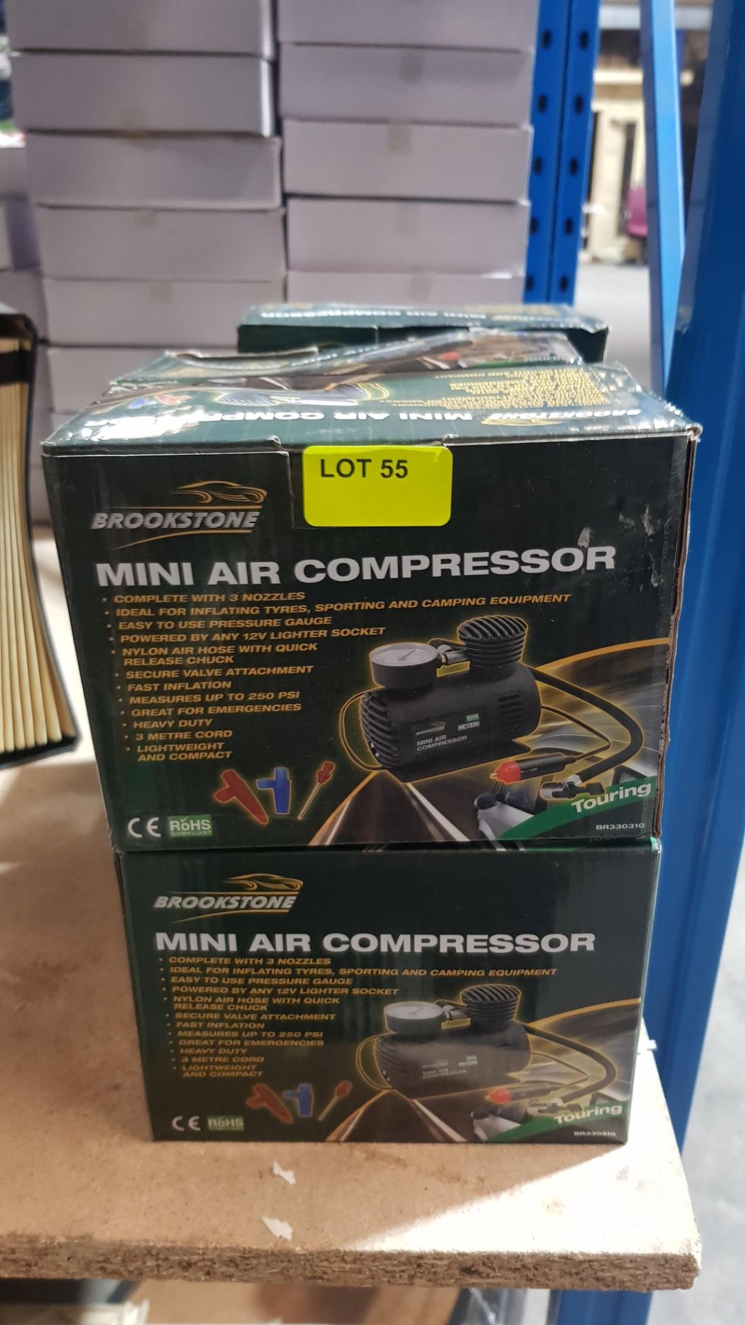 (R6I) Car. 7 X Brookstone Mini Air Compressor (New)