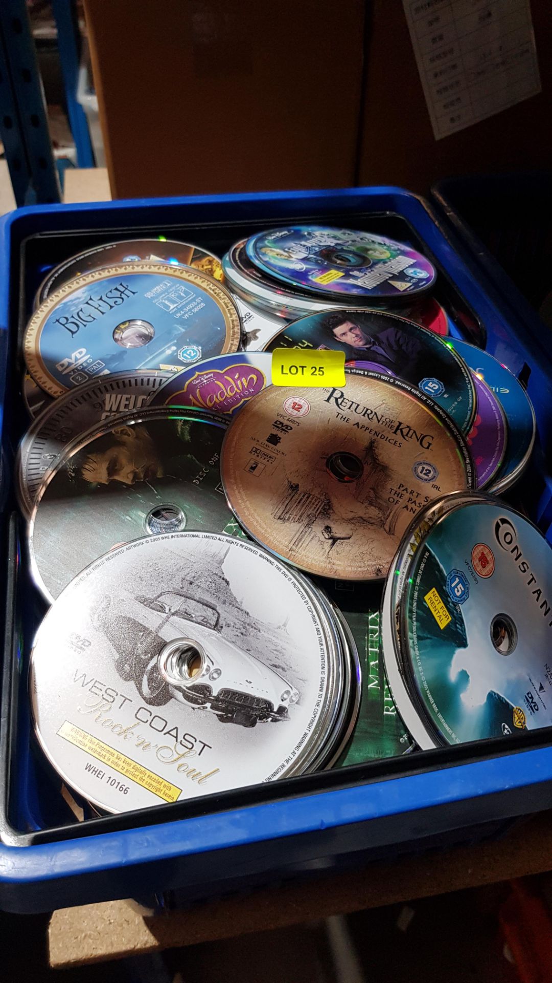 (R6M) DVDs. mContents Of 2 Baskets. A Quantity Of Movie / TV Series DVD’s (Loose, No Cases) To In