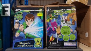 (R7E) 24 X Ben 10 Magnetic Height Chart (New)