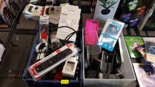 (R11) Mixed Lot. To Include One For All TV Remote, Mixx Audio Wireless Streambuds,. Case It Flexib