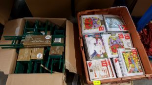 (R11J) Christmas. Contents Of 2 Containers. A Quantity Of Mixed Christmas card Packs & 24 X 2 Pac