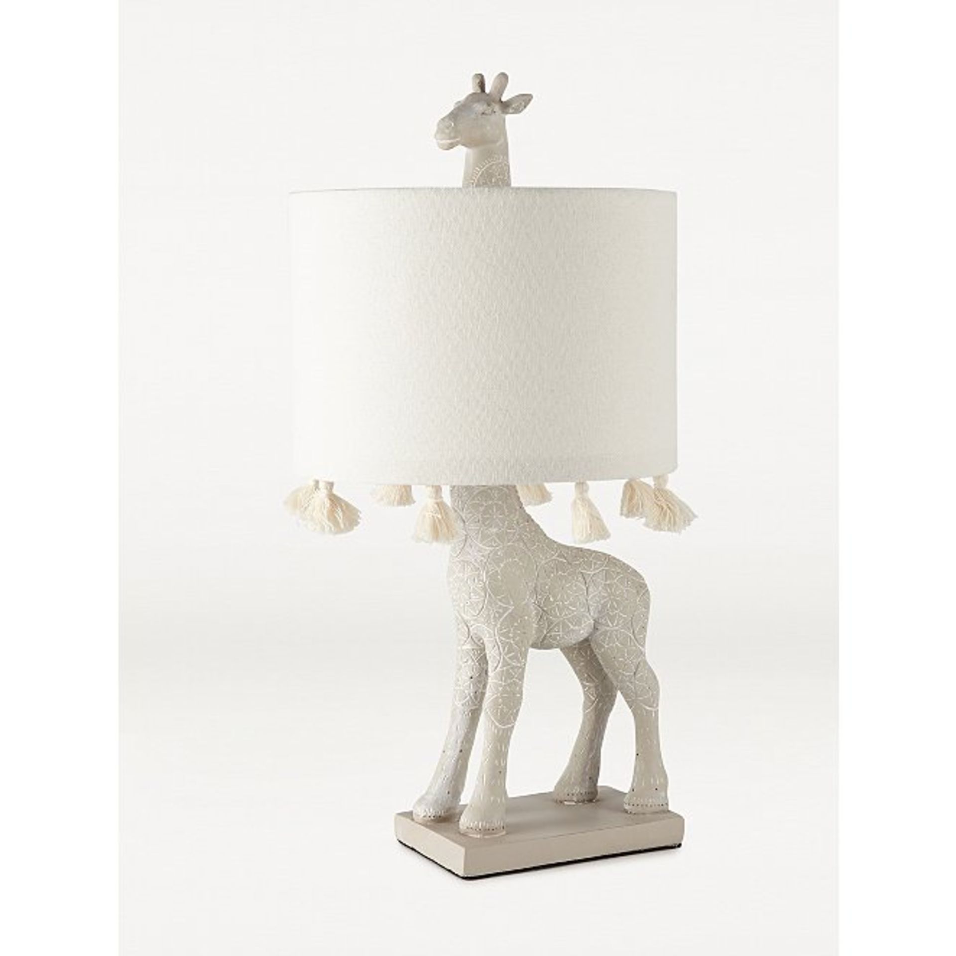 (R10D) Lighting. 2 Items. 1 X Large Mosaic Lamp Silver & 1 X Kind Life Giraffe Table Lamp (New – M - Image 2 of 4