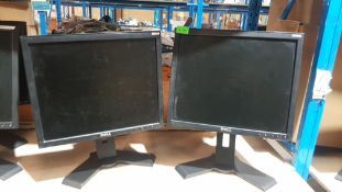 (R5O) Tech. 2 X Dell Flat Panel LCD Monitor. Ex Retail. (No Cables)