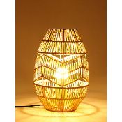 (R10D) Lighting. 3 Items. 2 X Rattan Table Lamp & 1 X Rattan Table Lamp With Shade (New – May Have