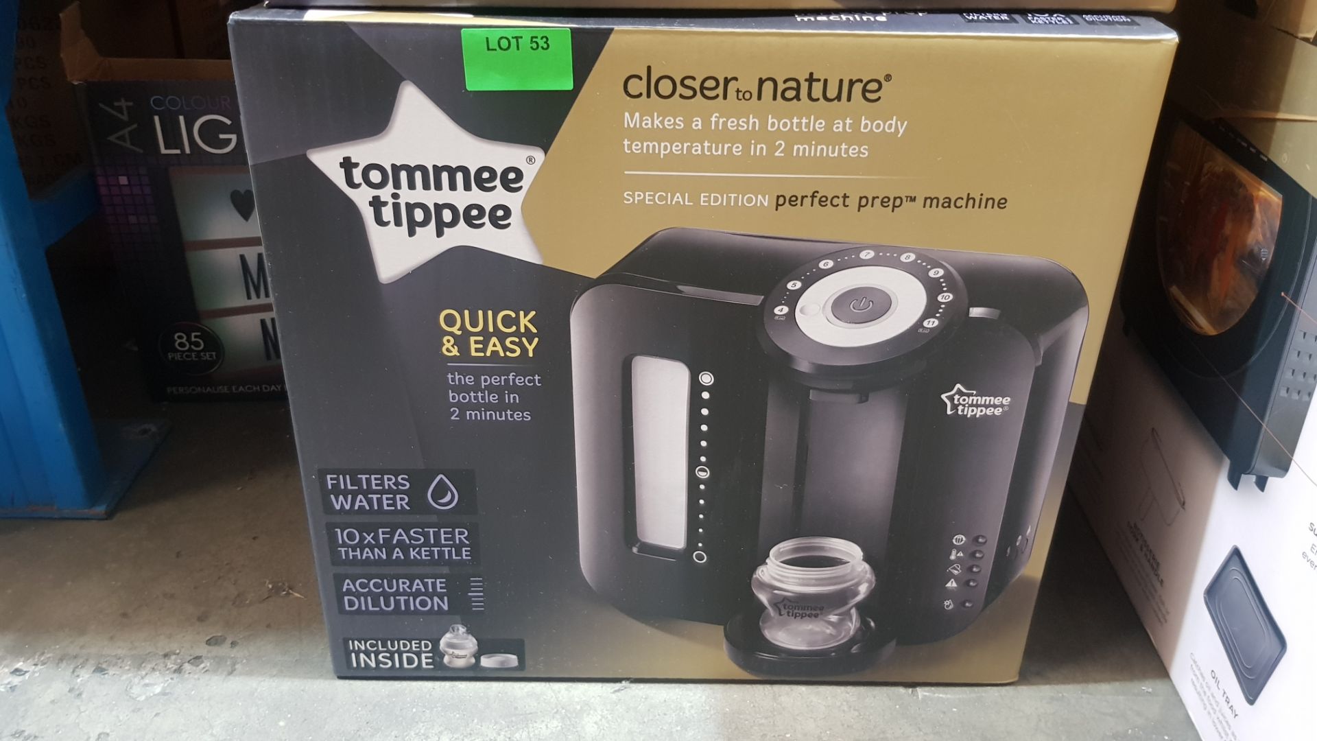 (R6D) Baby. 1 X Tommee Tippee Closer To Nature Perfect Prep Machine Special Edition Black. RRP £80 - Image 2 of 2