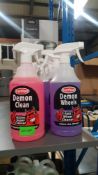 (R8E) Car. 12 Carplan Items. 10 X Demon Wheels Fast Wheel Cleaner & 2 X Active Super Cleaner