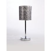 (R10B) Lighting. 3 Items. 2 X Moroccan Stick Lamp Silver & 1 X Silver Pineapple Lamp (New – May Ha