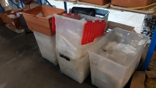 (R5B) Stationary. Contents Of 5 Boxes. A Very Large Quantity Of A4 Plastic Sleeves (New)