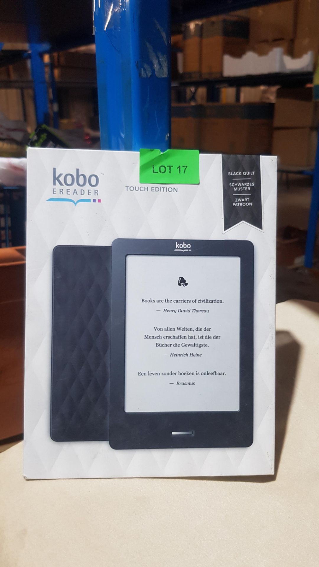 (R6B) Tech. 1 X Kobo eReader Touch Edition Black Quilt. RRP £99.99 (New) - Image 2 of 2