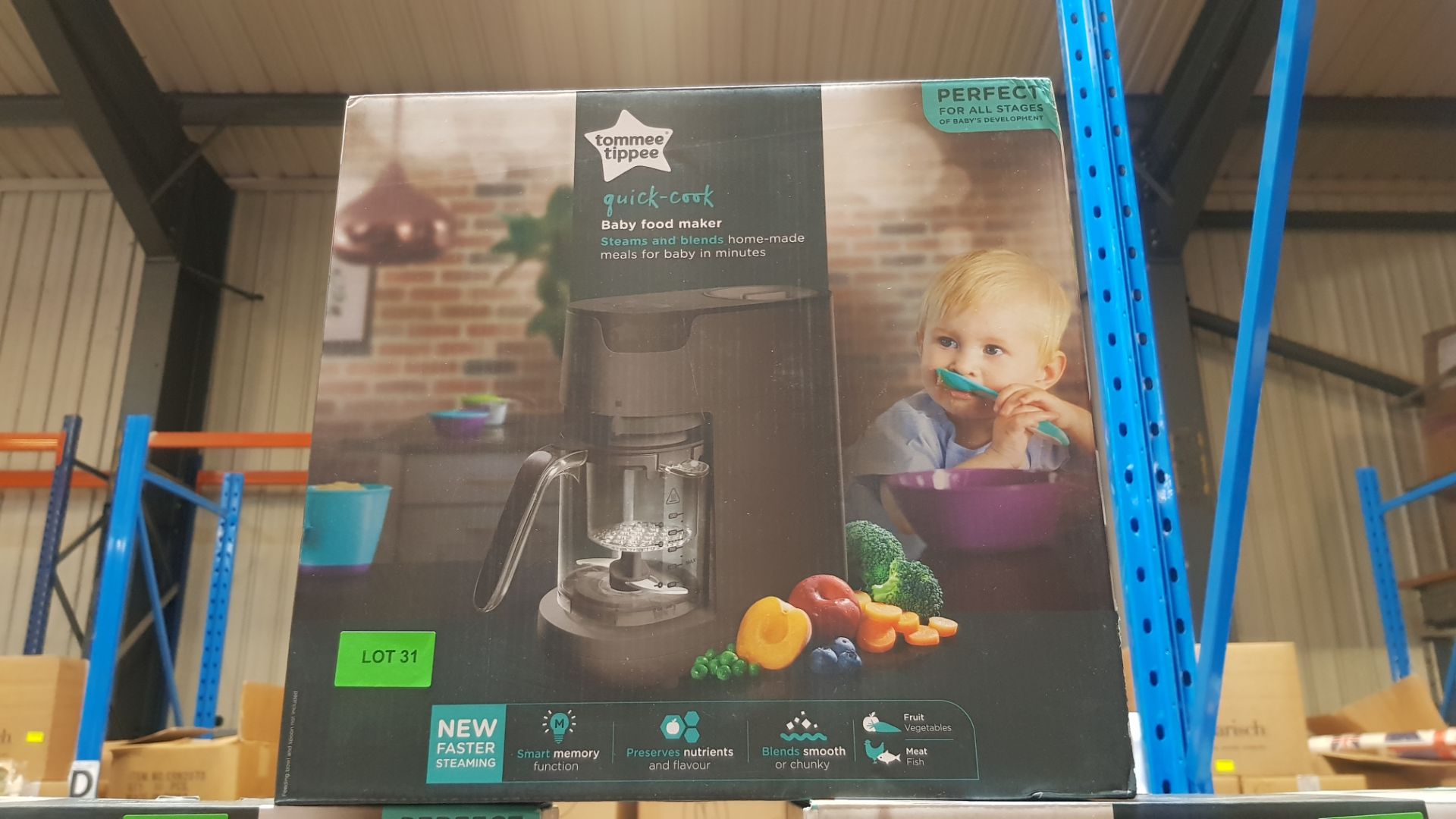 (R6C) Baby. 1 X Tommee Tippee Quick Cook Baby Food Maker, Steamer & Blender. Black. RRP £109.99 (Ne - Image 2 of 2