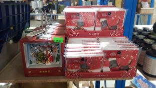 (R9B) Christmas. Approx. 90 X 16 Card Packs & 4 X Battery Operated Musical Light Up TV. (New)
