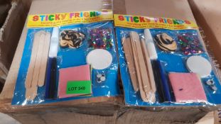(R4N) Toys / Craft. Approx. 108 X Sticky Friends Craft Set (New)