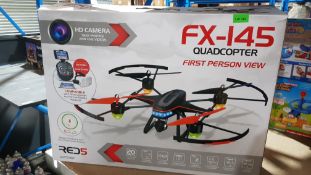 (R9E) Mixed Lot. To Include 1 X FX-145 Quadcopter FPV Drone & Contents Of Box (Mixed Items To Inclu