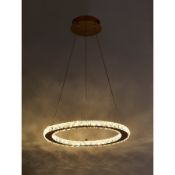 (R10D) Lighting. 2 X Ring LED Pendant Light Silver (New – May Have Failed To Deliver Label)