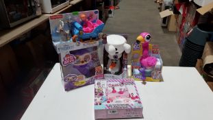 (R6H) Toys. 5 Items. 1 X Little Live Pets Gotta Go Flamingo, 1 X Disney Frozen II Shape Shifter Ola