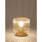 (R10B) Lighting .4 X Ribbed Glass Lamp (New – May Have Failed To Deliver Label)