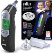 (R6B) Baby. 2 X Braun Thermoscan 7 Ear Thermometer With Age Precision (RRP £59.99 Each) New