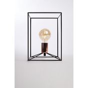 (R10F) Lighting. 2 X Geometric Wire Table Lamp (New – May Have Failed To Deliver Label)