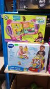 (R9H) Toys. 2 Items. 1 X Vtech Baby 2 In 1 First Steps Baby Walker. & 1 X Leap Frog Leap Start In
