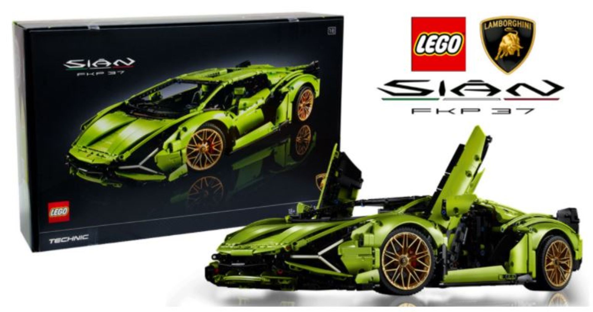 (R6B) Lego. 1 X Lego Technic Lamborghini SIAN FKP 37 (Model 42115) RRP £349.99 (New)