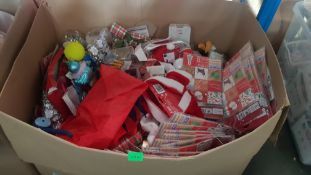 (R9D) Christmas. Contents Of Very Large Box. Mixed Items To Include Gift Tag Packs, Christmas Tre