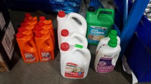 (R8E) Household. 14 Items. 9 X Drain Unblocker, 3 X Rug Doctor Carpet Detergent,. 2 X Russell Hobbs
