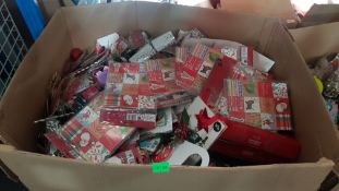 (R9D) Christmas. Contents Of Very Large Box. Mixed Items To Include Gift Tag Packs. Christmas Tre