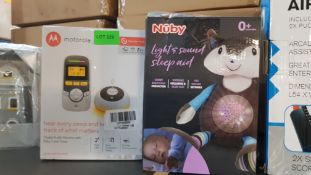(R5A) Mixed Lot. 5 Items. 1 X Motorola Digital Audio Monitor With Baby Care Timer, 1 X Nuby Light &
