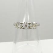 18ct white gold 1.50 carat diamond trilogy ring with WGI certificate