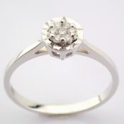 14K White Gold Diamond Ring