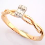 14K Rose/Pink Gold Diamond Ring
