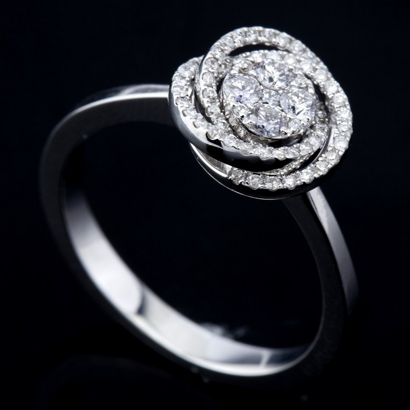 14 kt. White gold - Ring - 0.19 Ct. Diamond - Image 4 of 7