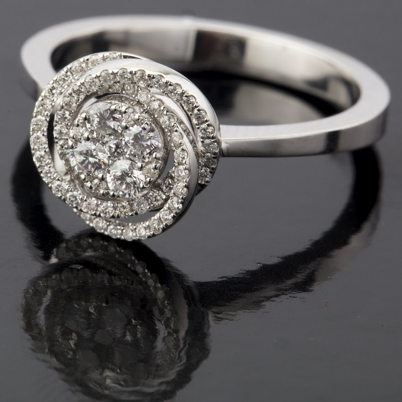 14 kt. White gold - Ring - 0.19 Ct. Diamond - Image 5 of 7