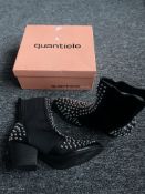 Quanticlo black boots with studs