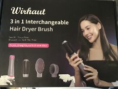 Wirhault 3 in 1 interchangeable hair dryer brush - untested customer return