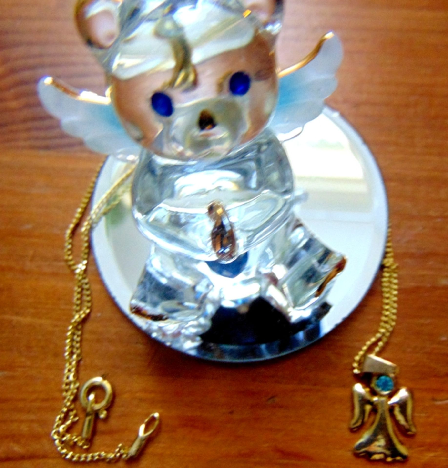 X2 12 angel bears with 12 angel necklaces coated with 22k gold bear - Image 2 of 2