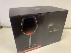 Brand new packs of 6 chef and sommellier 58cl cabernet vins jeunes glasses